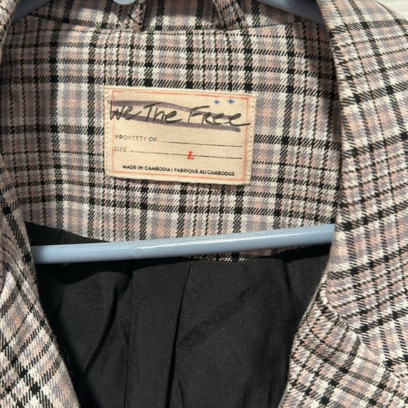 Free People We The Free Cali Plaid Blazer - Picture 7 of 8